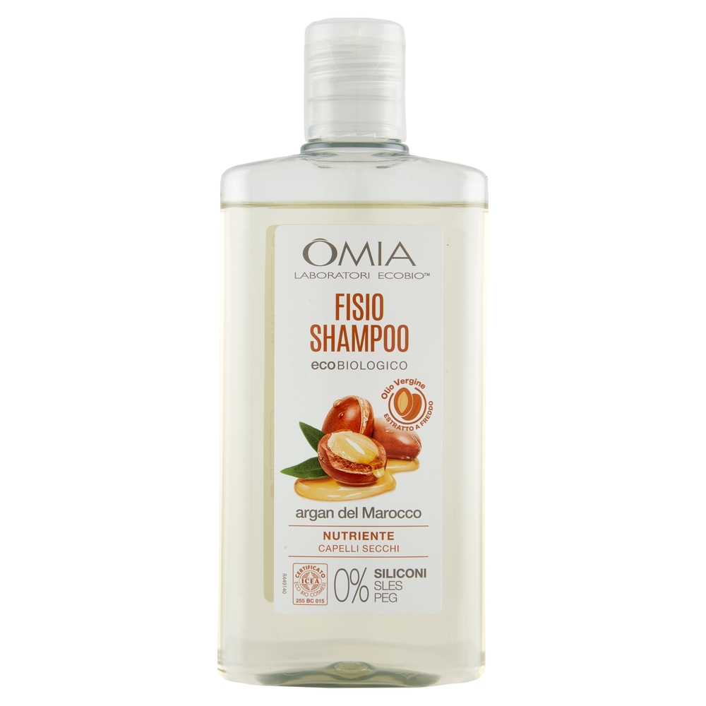 Omia Laboratori Ecobio Fisio Shampoo ecobiologico argan del Marocco Nutriente 200 ml
